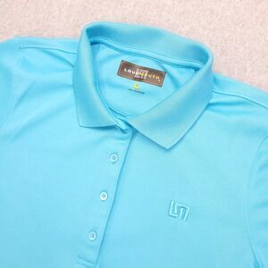 Loudmouth Womens Polo Golf Shirt Women'a Large Short Sleeve Blue